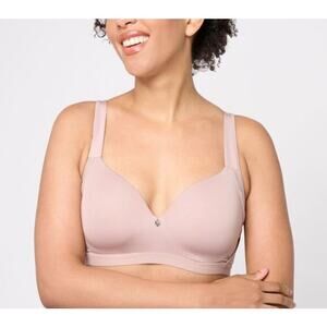 Breezies Natural Embrace Wirefree Contour T-Shirt Bra Size 40D Tan A286966